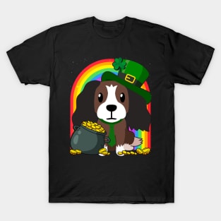 Charles Rainbow Irish Clover St Patrick Day Dog Gift graphic T-Shirt